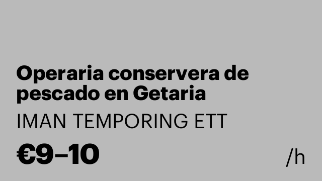 Operaria conservera de pescado en Getaria