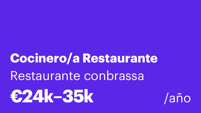 Cocinero/a Restaurante