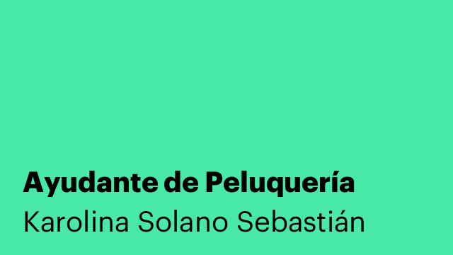 Ayudante de Peluquería