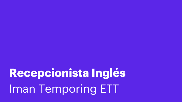 Recepcionista Inglés