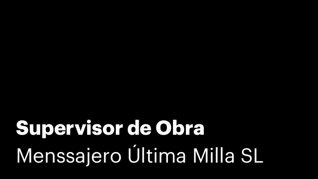Supervisor de Obra