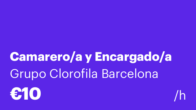 Camarero/a y Encargado/a