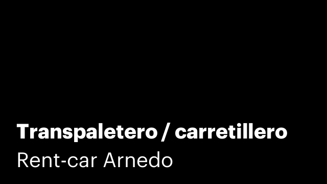 Transpaletero / carretillero