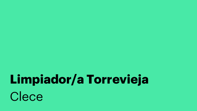 Limpiador/a Torrevieja