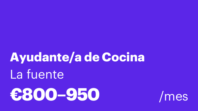 Ayudante/a de Cocina