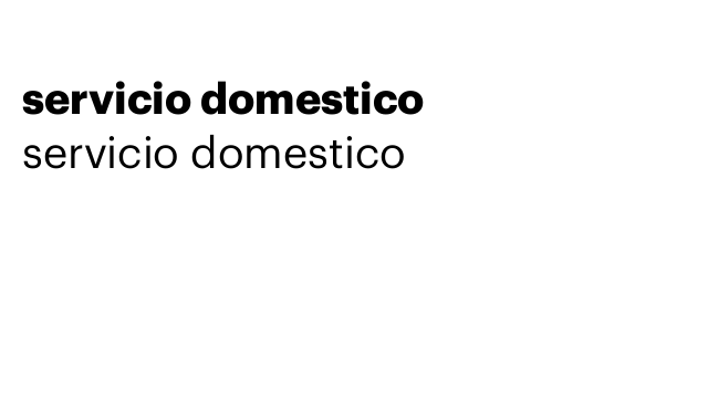 servicio domestico