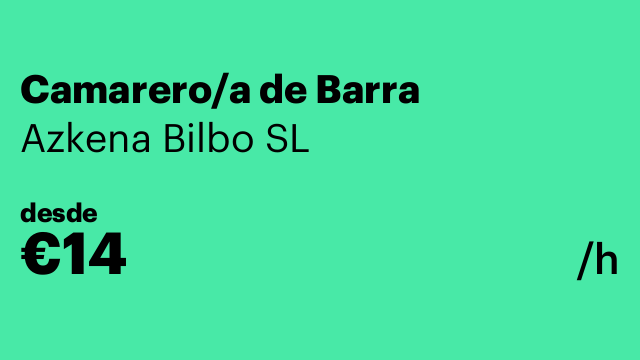 Camarero/a de Barra