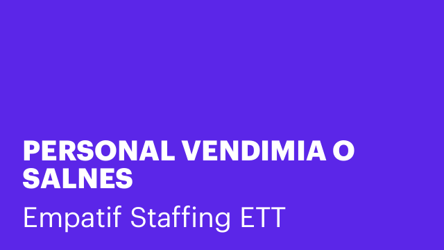 PERSONAL VENDIMIA O SALNES