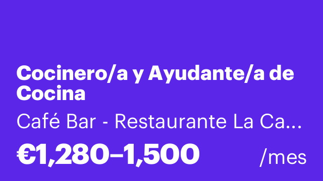 Cocinero/a y Ayudante/a de Cocina
