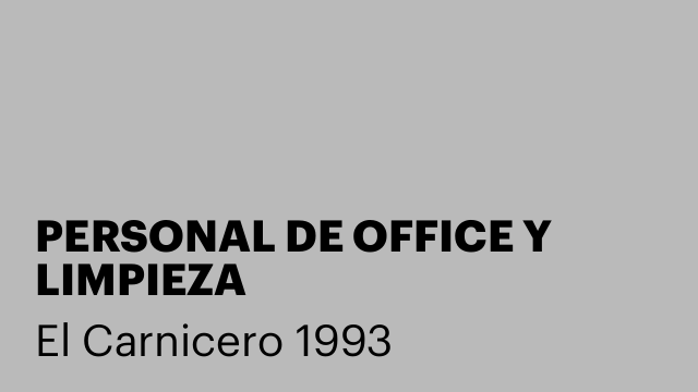 PERSONAL DE OFFICE Y LIMPIEZA