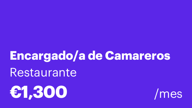 Encargado/a de Camareros