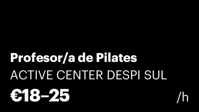 Profesor/a de Pilates