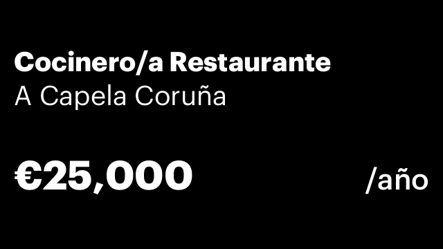 Cocinero/a Restaurante