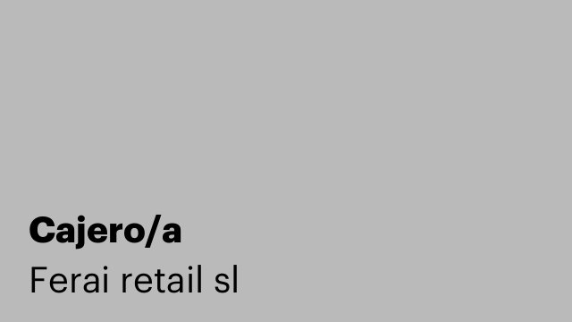 Cajero/a
