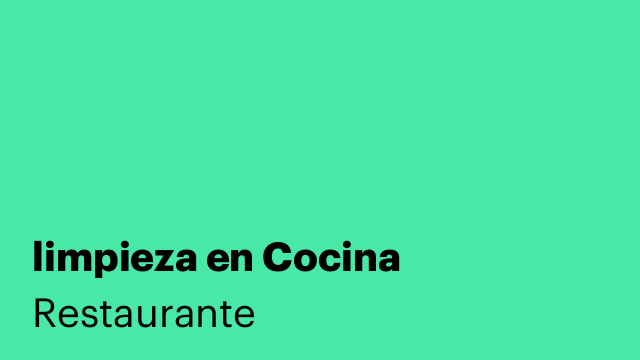 limpieza en Cocina