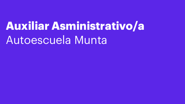 Auxiliar Asministrativo/a