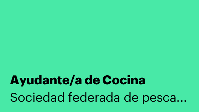 Ayudante/a de Cocina