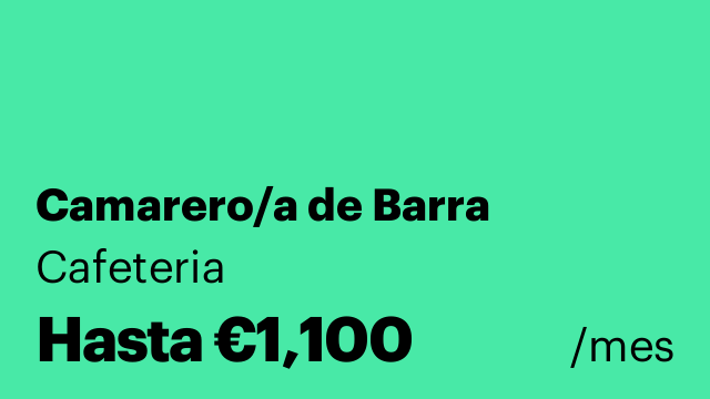 Camarero/a de Barra