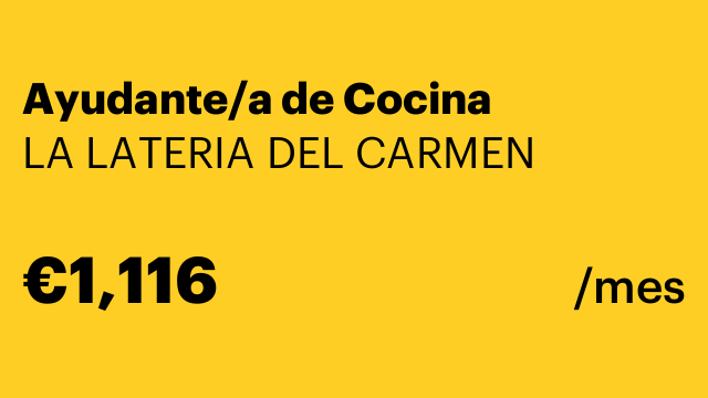 Ayudante/a de Cocina