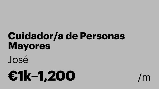 Cuidador/a de Personas Mayores