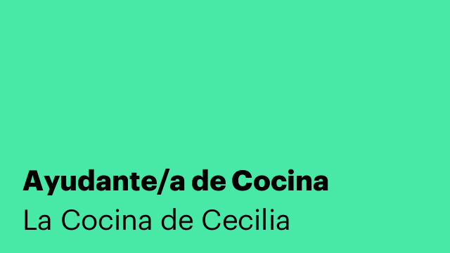 Ayudante/a de Cocina