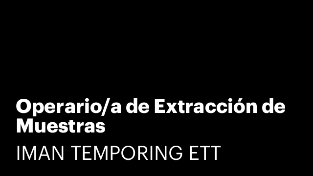 Operario/a de Extracción de Muestras