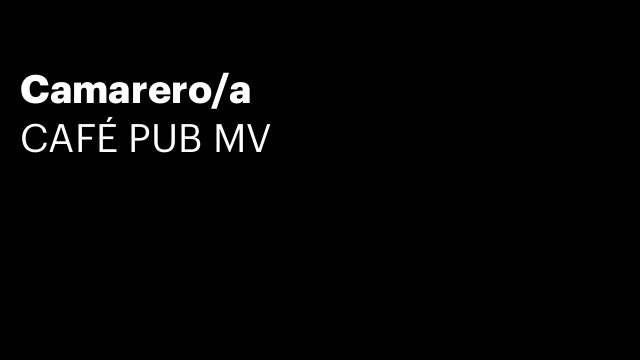 Camarero/a