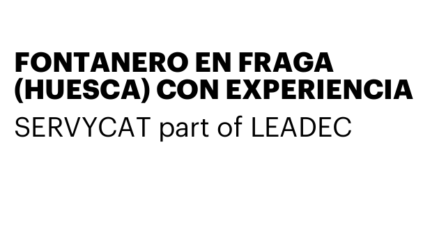 FONTANERO EN FRAGA (HUESCA) CON EXPERIENCIA