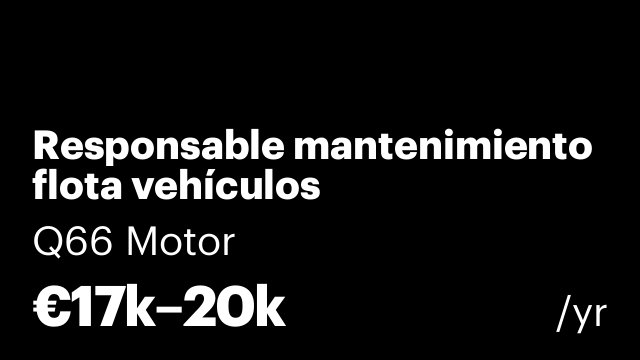 Responsable mantenimiento flota vehículos