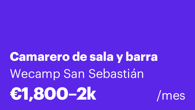Camarero de sala y barra