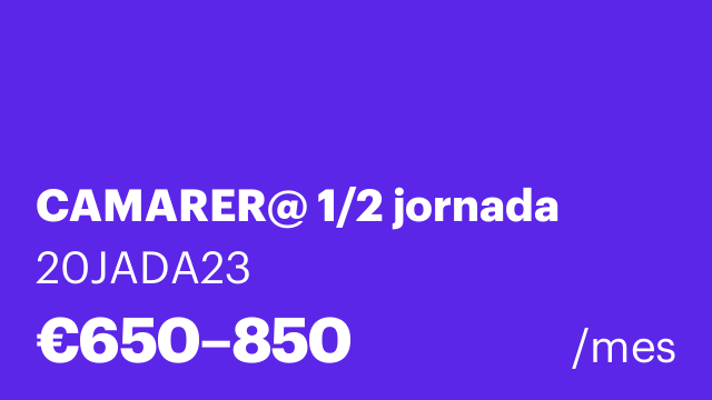 CAMARER@ 1/2 jornada