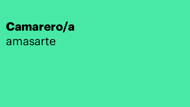 Camarero/a