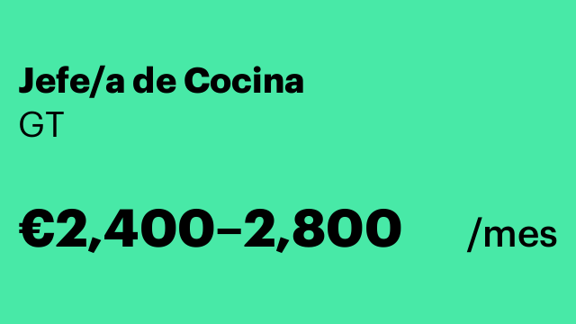 Jefe/a de Cocina