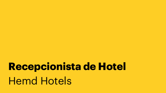 Recepcionista de Hotel
