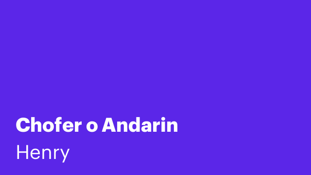 Chofer o Andarin