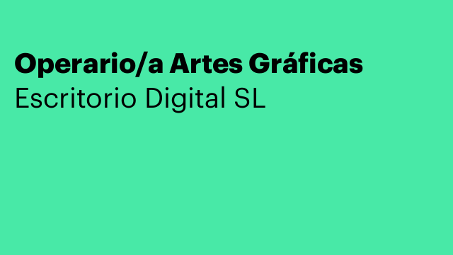 Operario/a Artes Gráficas