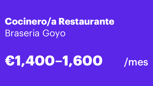 Cocinero/a Restaurante