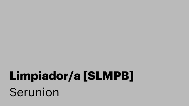 Limpiador/a [SLMPB]