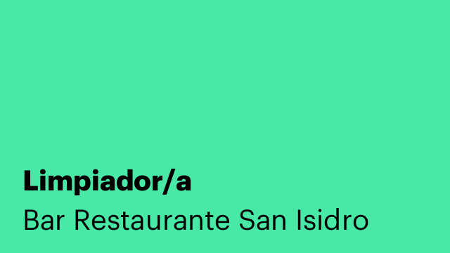 Limpiador/a