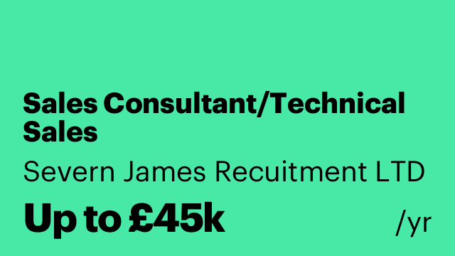 Sales Consultant/Technical Sales