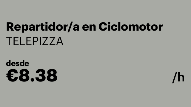 Repartidor/a en Ciclomotor