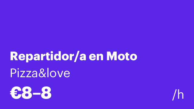 Repartidor/a en Moto