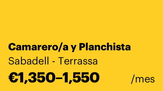 Camarero/a y Planchista