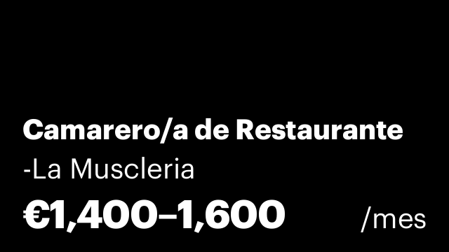 Camarero/a de Restaurante