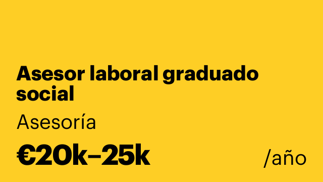 Asesor laboral graduado social