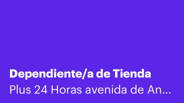 Dependiente/a de Tienda