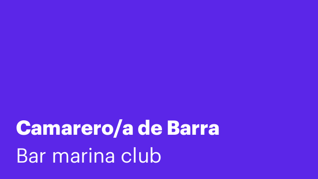 Camarero/a de Barra