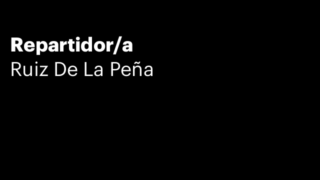 Repartidor/a