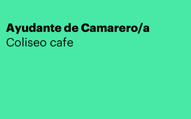 Ayudante de Camarero/a