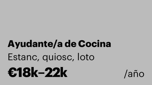 Ayudante/a de Cocina